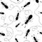 Seamless vector pattern - ants with traces