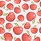 Seamless vector pattern with apples