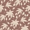 Seamless vector pattern with autumn leaves in silhouettes