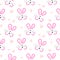 Seamless vector pattern for baby with cute rabbits.