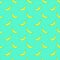 Seamless vector pattern with bananas on blue background. Tropical doodle background. Summer illustration for prints