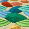 Seamless vector pattern with beach umbrellas.