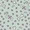 Seamless vector pattern - bones and traces of paws