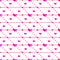 Seamless vector pattern, bright pink symmetrical background with hearts