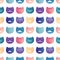 Seamless vector pattern. Cats