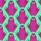 Seamless vector pattern, childlike cute flat design background with funny owl birds