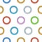 Seamless vector pattern with colourful isolated rings