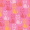 Seamless vector pattern with cute colorful Kittens. Creative childish pink texture with cats. Great for fabric, textile