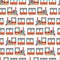 Seamless vector pattern with cute colorful trains.