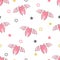 Seamless vector pattern with cute flying bats.