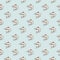 Seamless vector pattern with a cute salmon fish