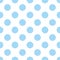 Seamless vector pattern with cute tile blue polka dots on white background