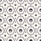 Seamless vector pattern. Dotted hexagonal quilt shapes. Repeating geometrical tile background. Monochrome surface design textile