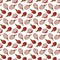 Seamless vector pattern with dragon fruit on white background. vector design of exotic tropical fruit pitayas