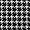 Seamless vector pattern - Elegant, timeless houndstooth pattern in black and white