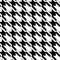 Seamless vector pattern - Elegant, timeless houndstooth pattern in black and white