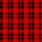 Seamless vector pattern - elegant traditional lumberjack tartan in red and black colors