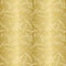 Seamless Vector Pattern of Faux Gold Foil Christmas Holiday Florals