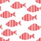 Seamless vector pattern with fish silhouettes in ugly christmas sweaters