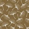 Seamless Vector Pattern: Ginkgo biloba leaves pattern wood background