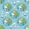 Seamless vector pattern with hand drawn sailing yachts and seagulls. Summer bright background for fabric design.