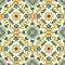 Seamless vector pattern with hand drawn traditional motifs of southern italy ceramics