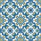 Seamless vector pattern with hand drawn traditional motifs of southern italy ceramics