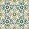 Seamless vector pattern with hand drawn traditional motifs of southern italy ceramics