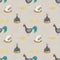 Seamless vector pattern with hen, rooster, chickens. Breeding chickens and poultry farming. Wrapping paper print