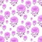 Seamless vector pattern with the image of a jellyfish. Marine seamless vector pattern. Decorative print for packaging