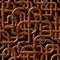 Seamless vector pattern of interlacing copper water pipes with valves