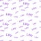 Seamless vector pattern with LGBTQ on isolated hand drawn background.Pride,homosexual,rainbow