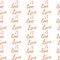 Seamless vector pattern with LGBTQ on isolated hand drawn background.Pride,homosexual,rainbow