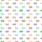 Seamless vector pattern, light colorful background with mouses, silhouette over white backdrop