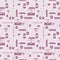 Seamless vector pattern, light pink background with medical tools and pills