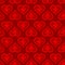 Seamless vector pattern - noble red hearts with lilies on a red background