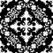 Seamless vector pattern - noble renaissance floral motif in black and white