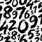 Seamless vector pattern of the numbers