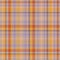 Seamless vector pattern in orange and lavender buffalo plaid.Autumn classic linen print