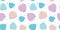 Seamless vector pattern with pastel strawberries, circles and stars