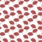 Seamless vector pattern with poppies. Hand drawn Red flowers on white background