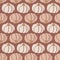 Seamless vector pattern pumpkins white pink brown gold repeating background for Harvest festival or Thanksgiving day