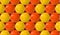 Seamless VECTOR pattern: realistic yellow and orange balls