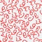 Seamless vector pattern, red squiggles