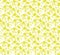 Seamless vector pattern repeat with floral fantasy in acid yellow