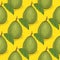 Seamless Vector Pattern with Ripe Guava with Leaf