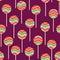 Seamless vector pattern with round rainbow colored lollipops