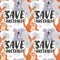 Seamless vector pattern Save Australia with Koala Bears and Kangaroo