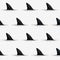 Seamless vector pattern of shark fins