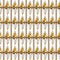 Seamless vector pattern. Symmetrical background with closeup gold sand glasses